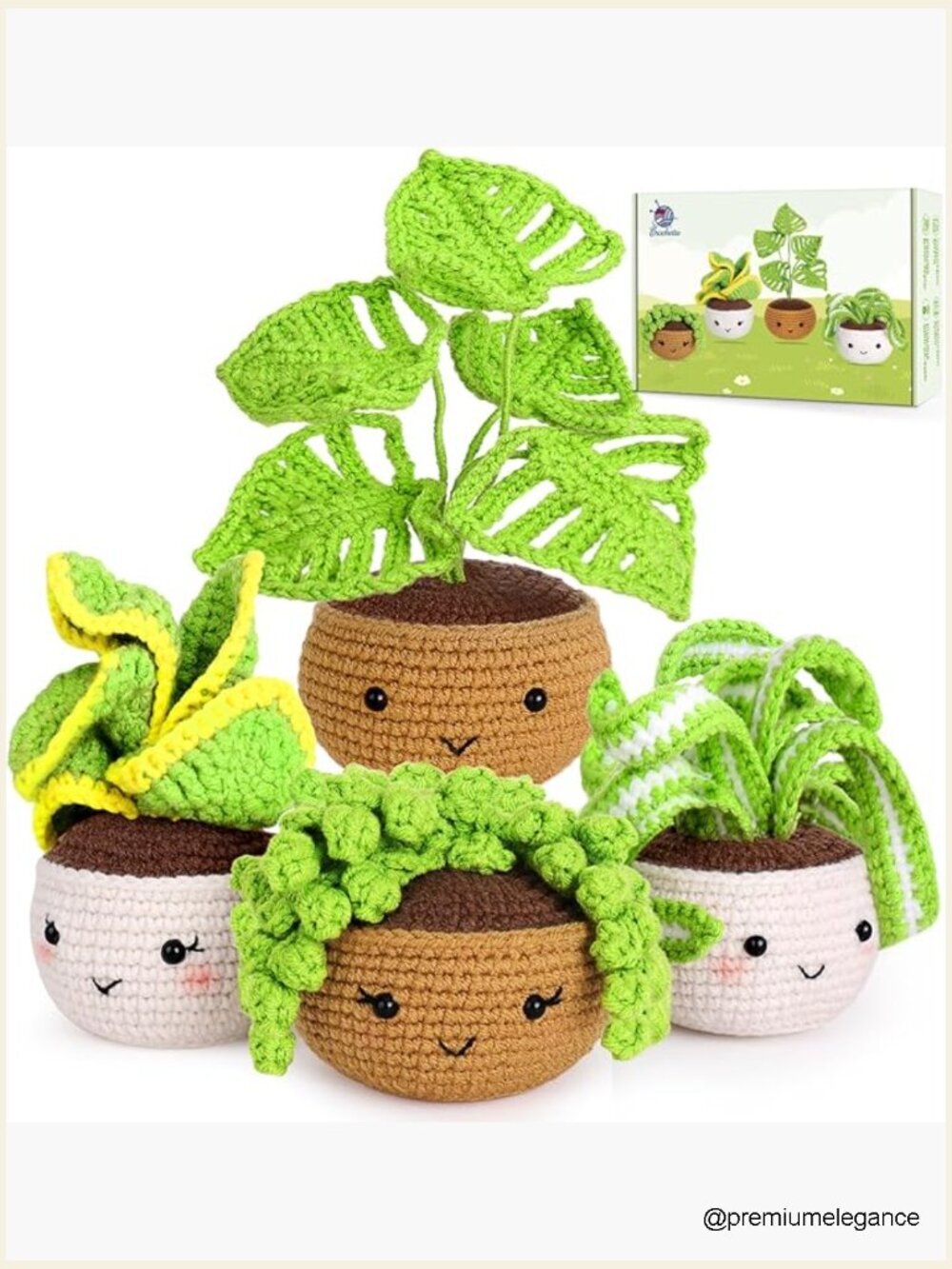 Crochet Kit for Beginners with Video Tutorials, Learn to Crochet Plants